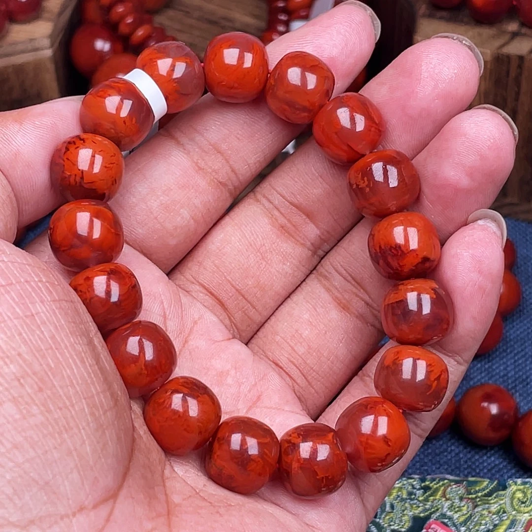 十***者南红玛瑙未镶嵌手链南红瓦西卡13老型