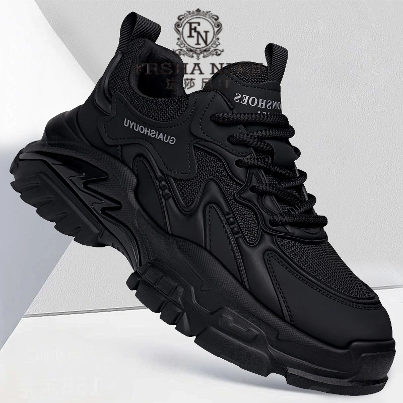 法莎尼亚男鞋夏季新款潮流透气跑步运动鞋子男士厚底百搭休闲鞋