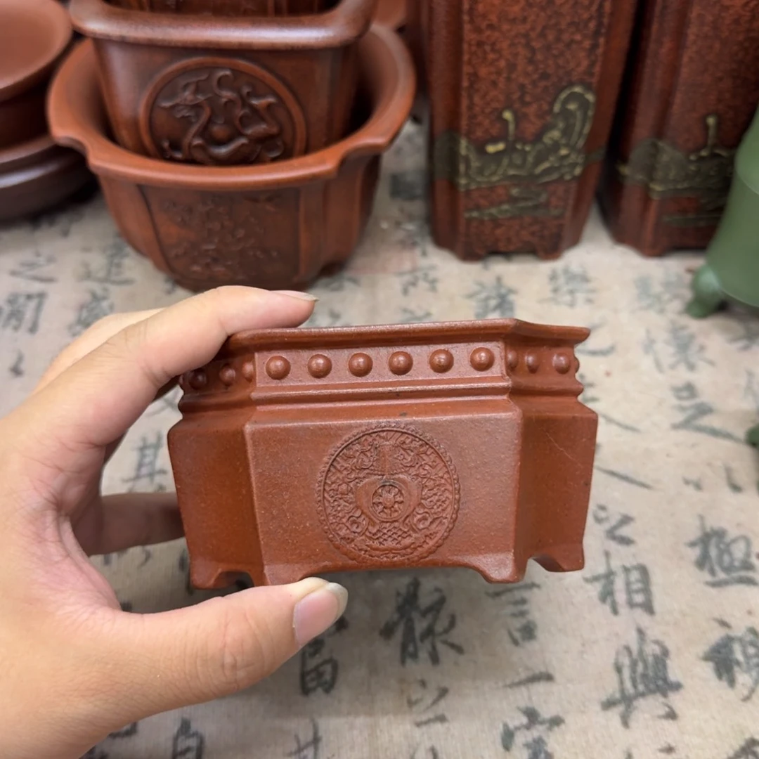 紫砂花盆宜兴紫砂正品10.5x6