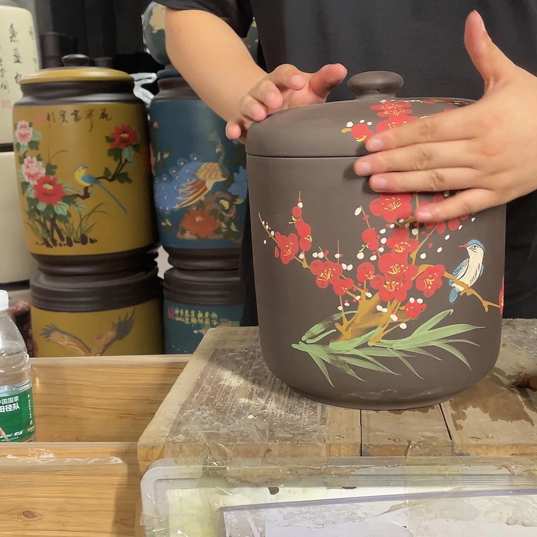 宜兴原矿紫砂茶叶罐