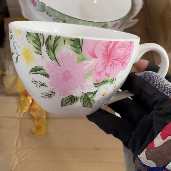 瓷片强化瓷赛贵妃早餐杯一个