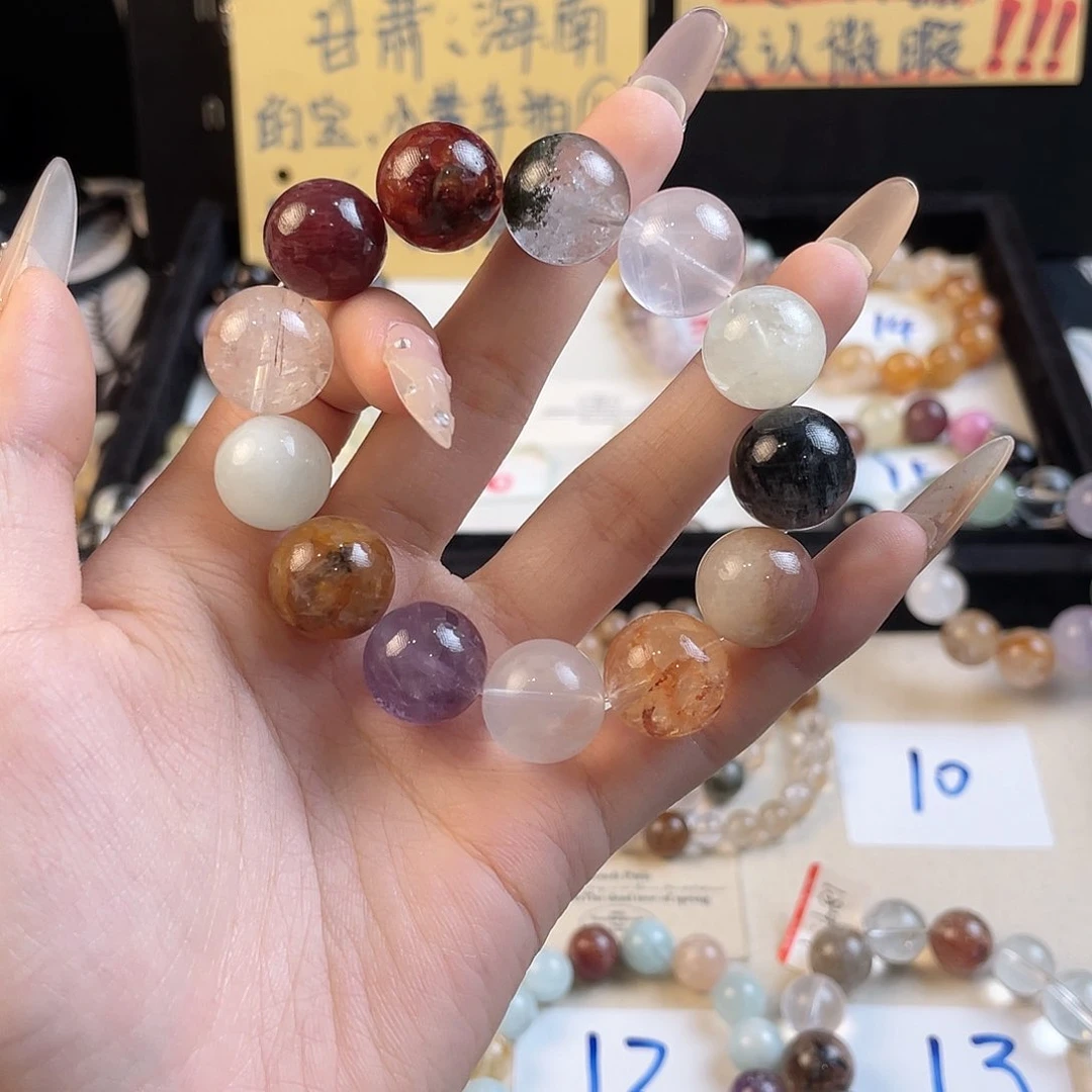 水晶手串未镶嵌多宝92绿幽灵