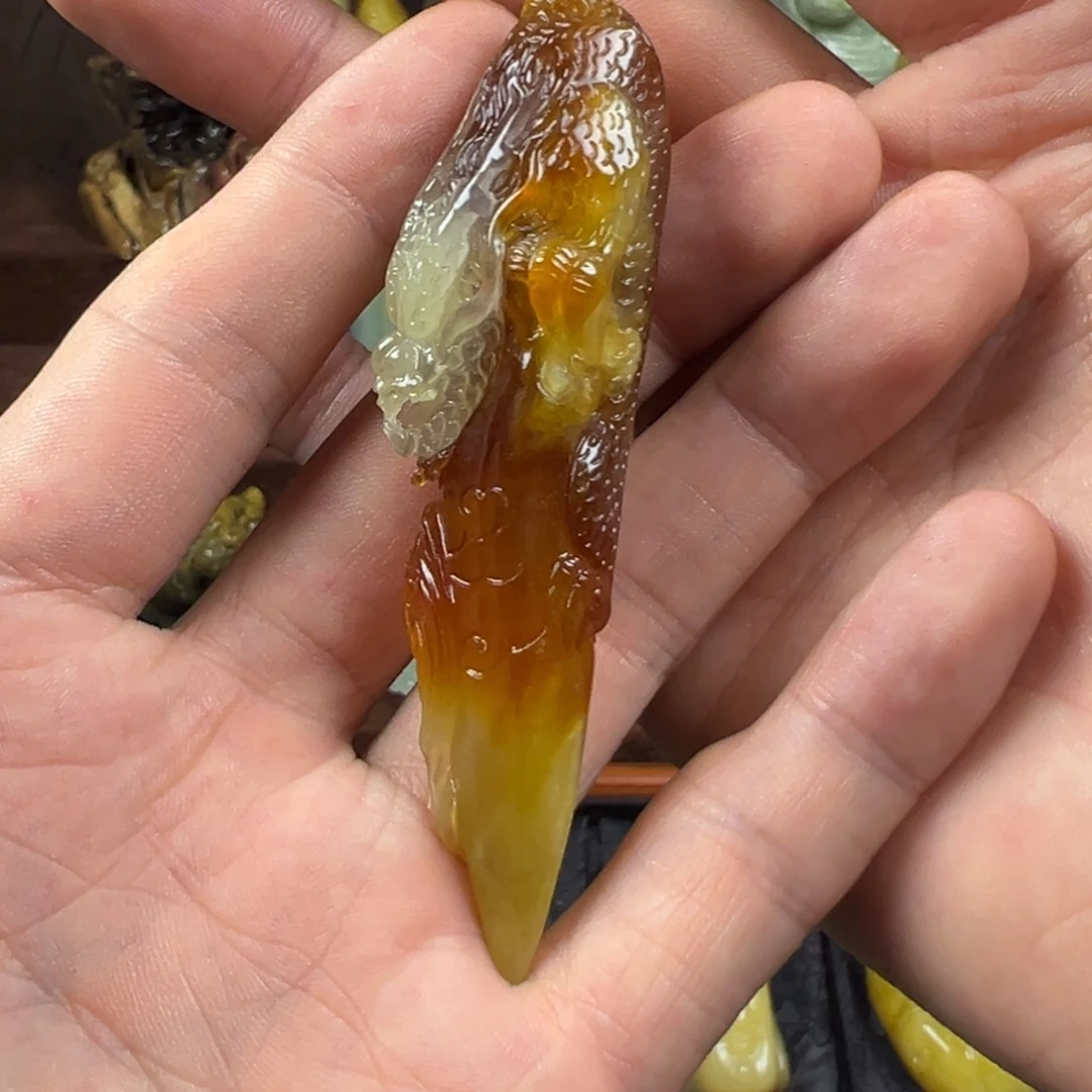 &***&岫玉未镶嵌手把件天然岫玉