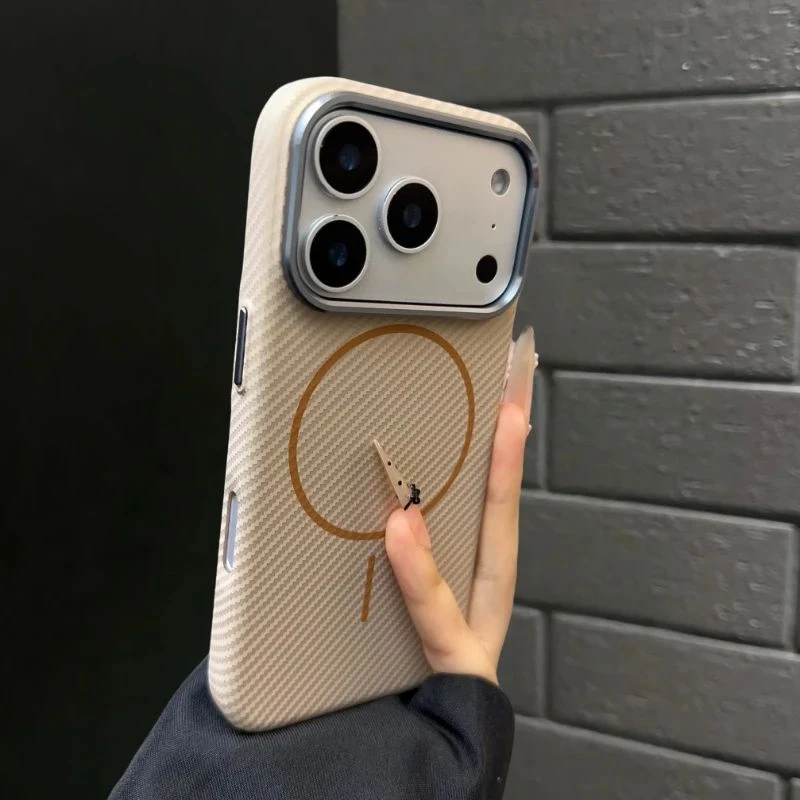 凯夫拉纹理磁吸适用于苹果17promax手机壳iPhone16新款15超薄14PM