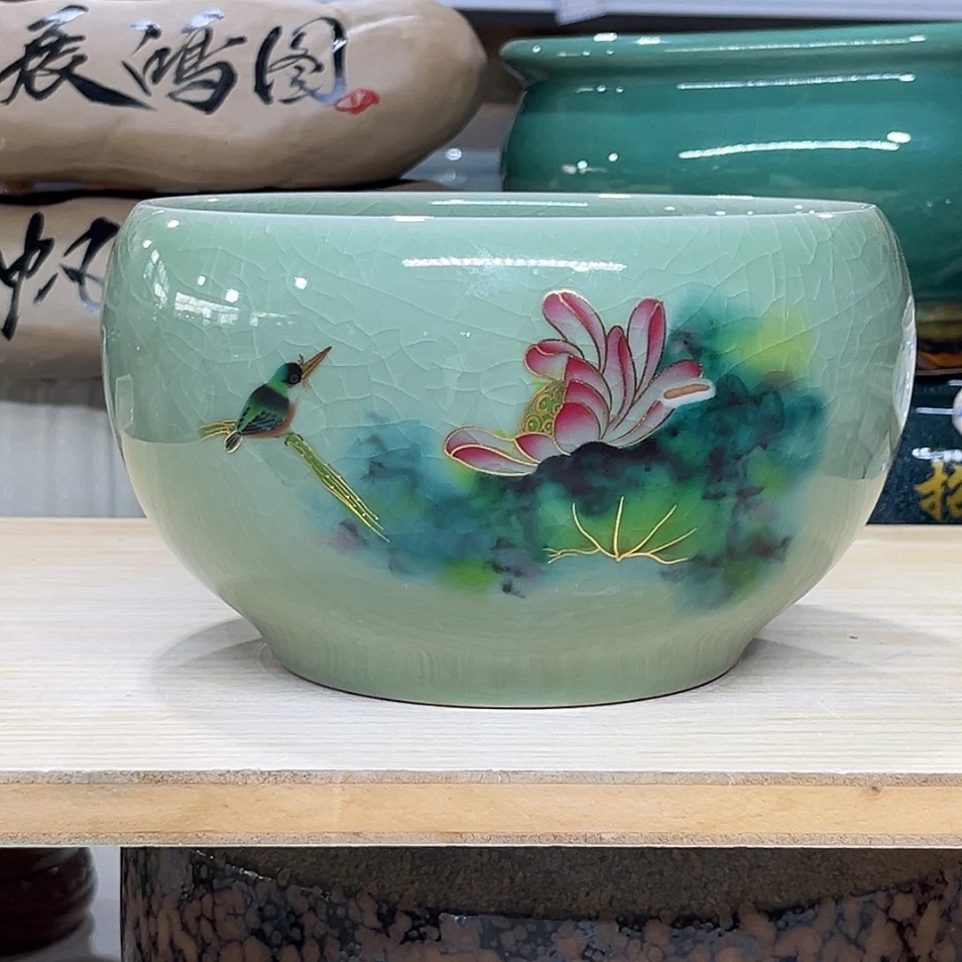 陶瓷绿植多肉微瑕花盆口径18*12无孔