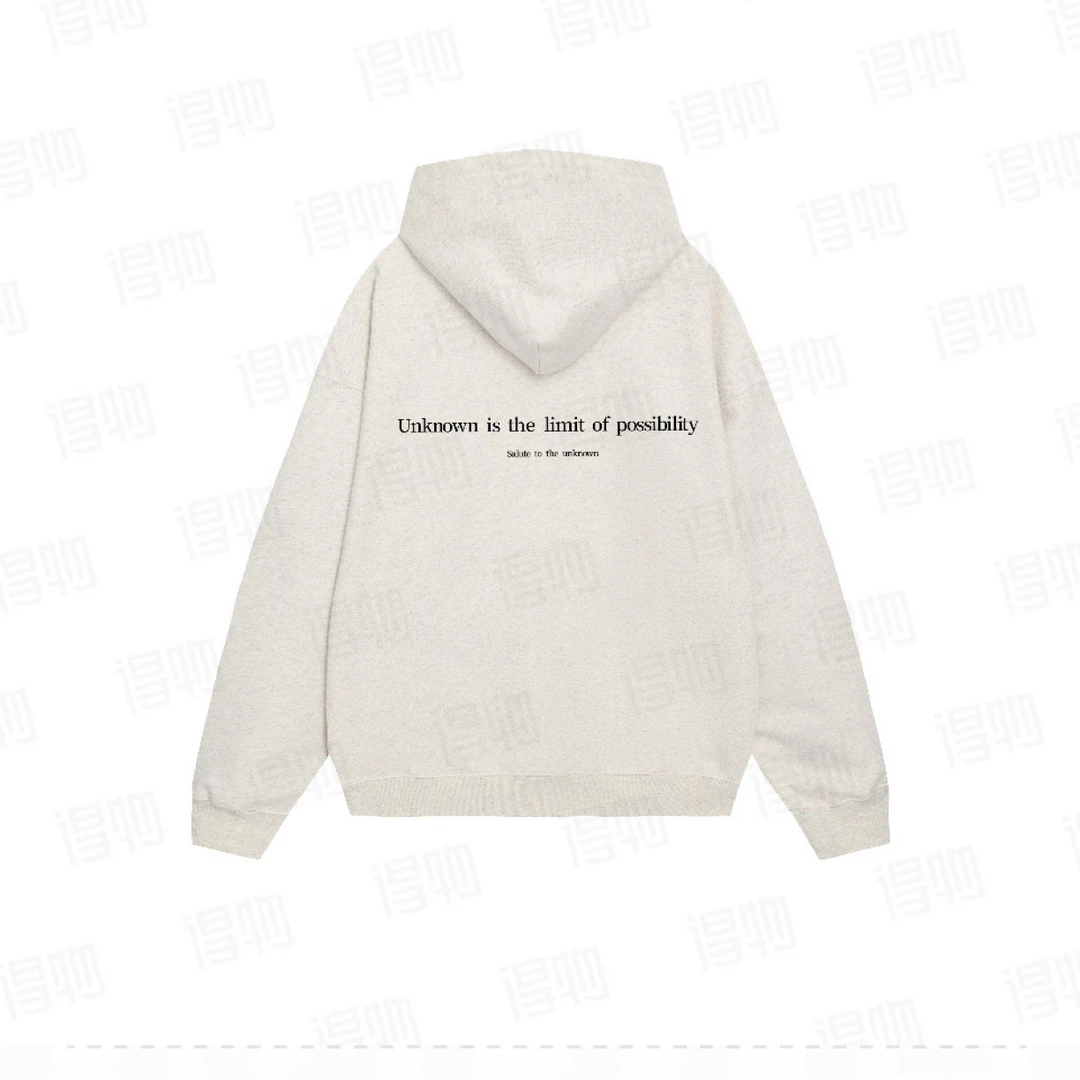 UNKNOWTAL 美式基础复古字母标语早秋休闲亲肤柔软细腻套头连帽