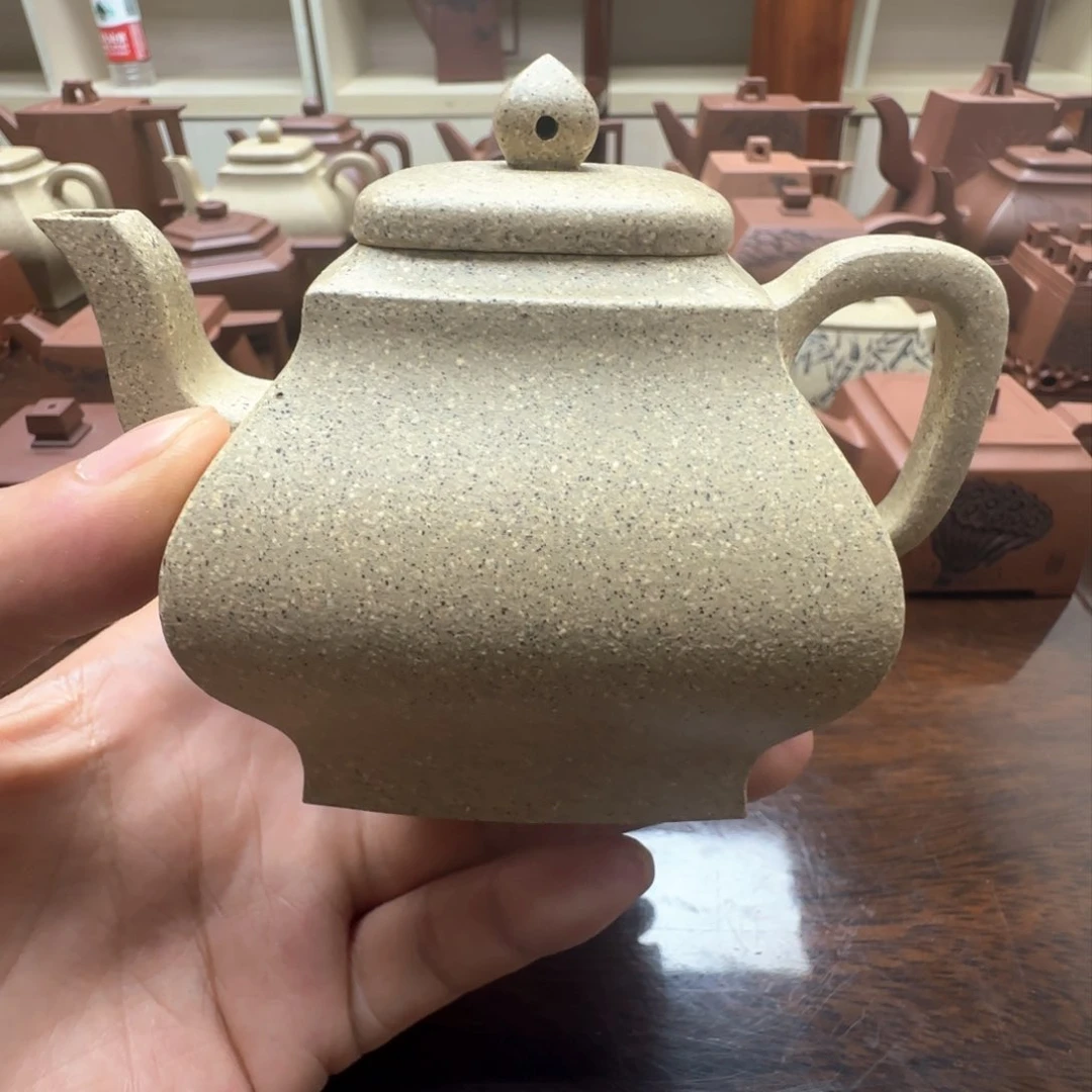 段泥壶半手工芝麻段四方宫灯，微瑕特价