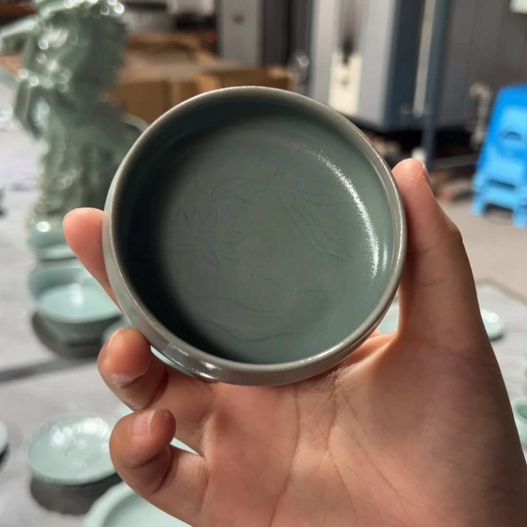 有***度微瑕卵青小和手刻单杯