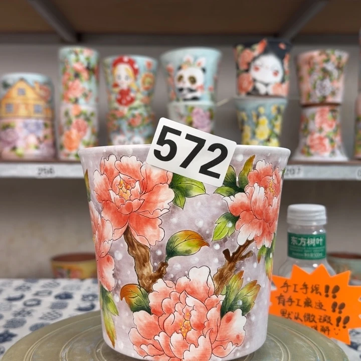 景德镇手绘多肉花盆