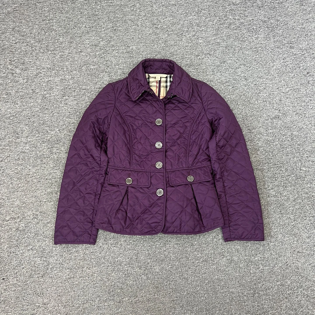 99新 AMIPARIS Burberry 紫色棉服xs