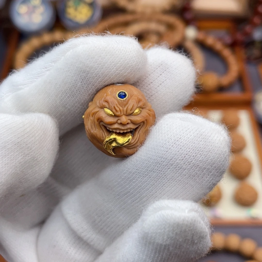 猴头核桃吊坠满工舔僧