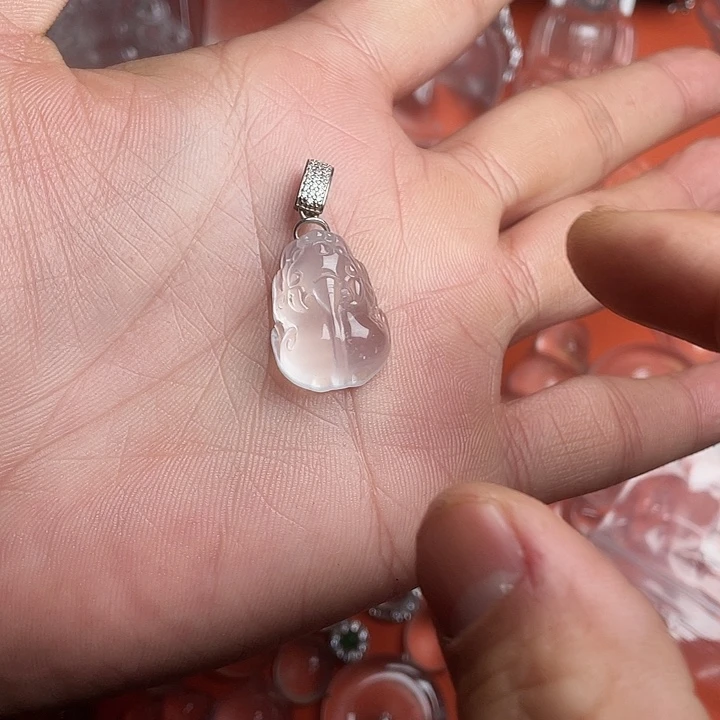 石英质玉银S925镶嵌颈饰