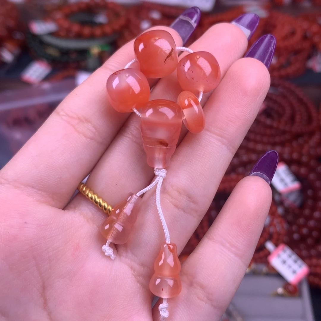 未镶嵌手链南红玛瑙16号冰飘三通diy 套装