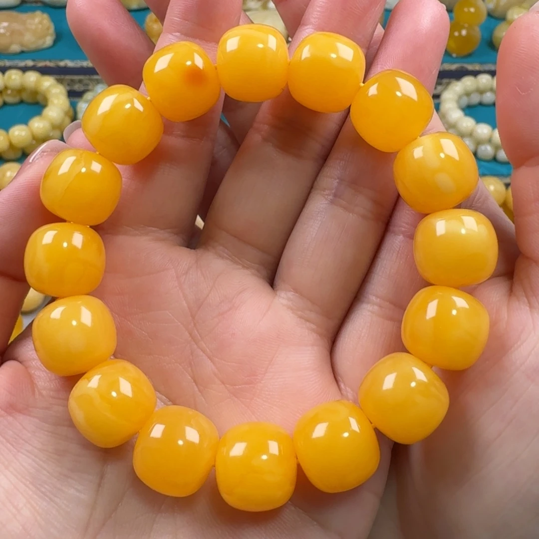 琥珀未镶嵌手链同料