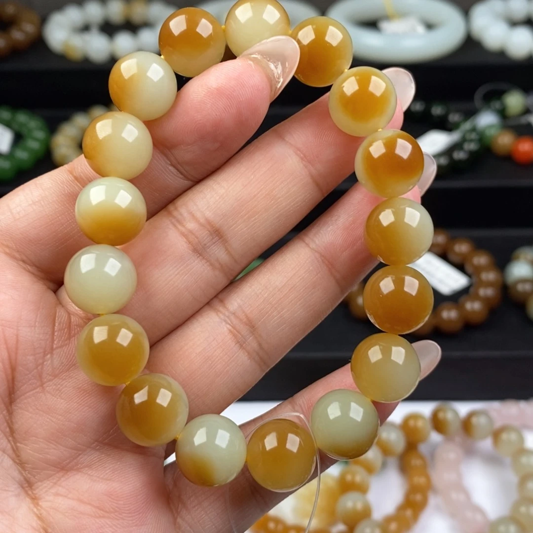 和田玉手串未镶嵌b****u