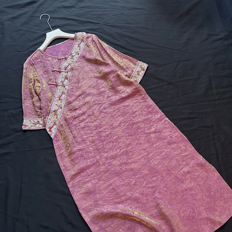 新中式国风气质时尚宽松连衣裙2447