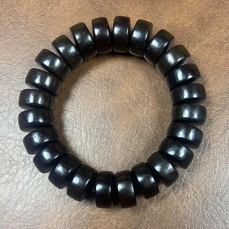 沉贵宝文玩药片珠8*15mm单圈手串