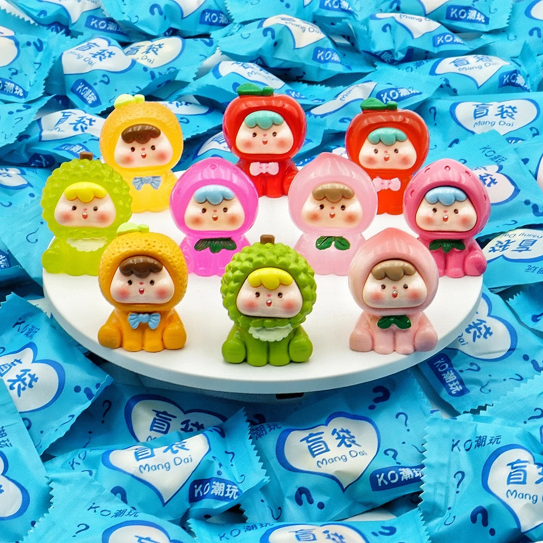 可爱治愈大号水果崽崽桌面车载摆件对对碰盲袋潮玩礼物萌趣摆件