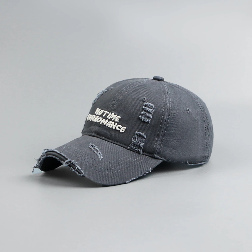 TIFICY户外夏季新款棒球帽潮流刺绣英文字母破洞帽子百搭男女款