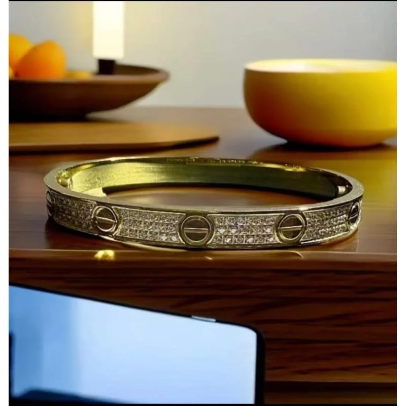 【轻奢V金】宽版镀K金精品满天星手镯