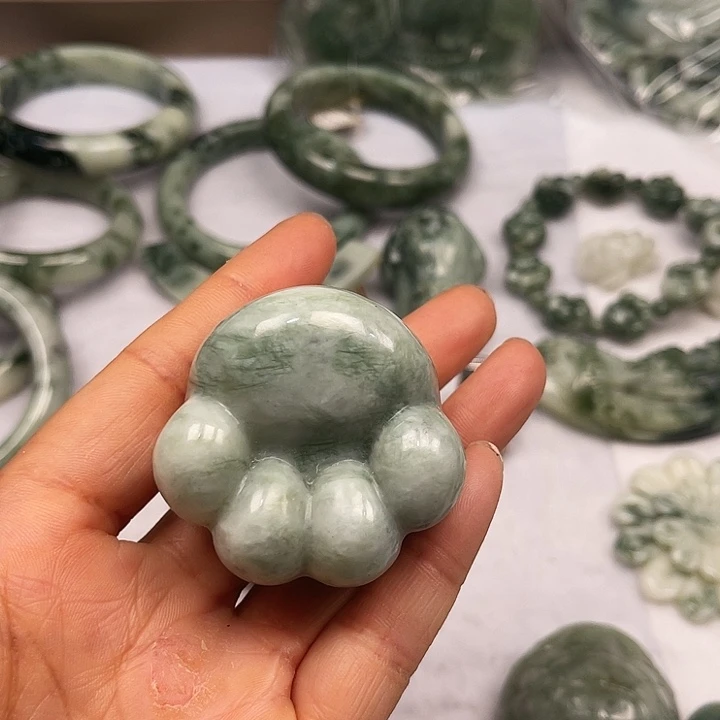 透闪石-蛇纹石玉未镶嵌手把