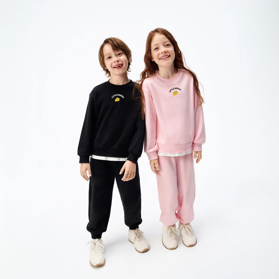 【达人专属】亲子装littlemoco童装25秋装新款男女童长袖长裤套装