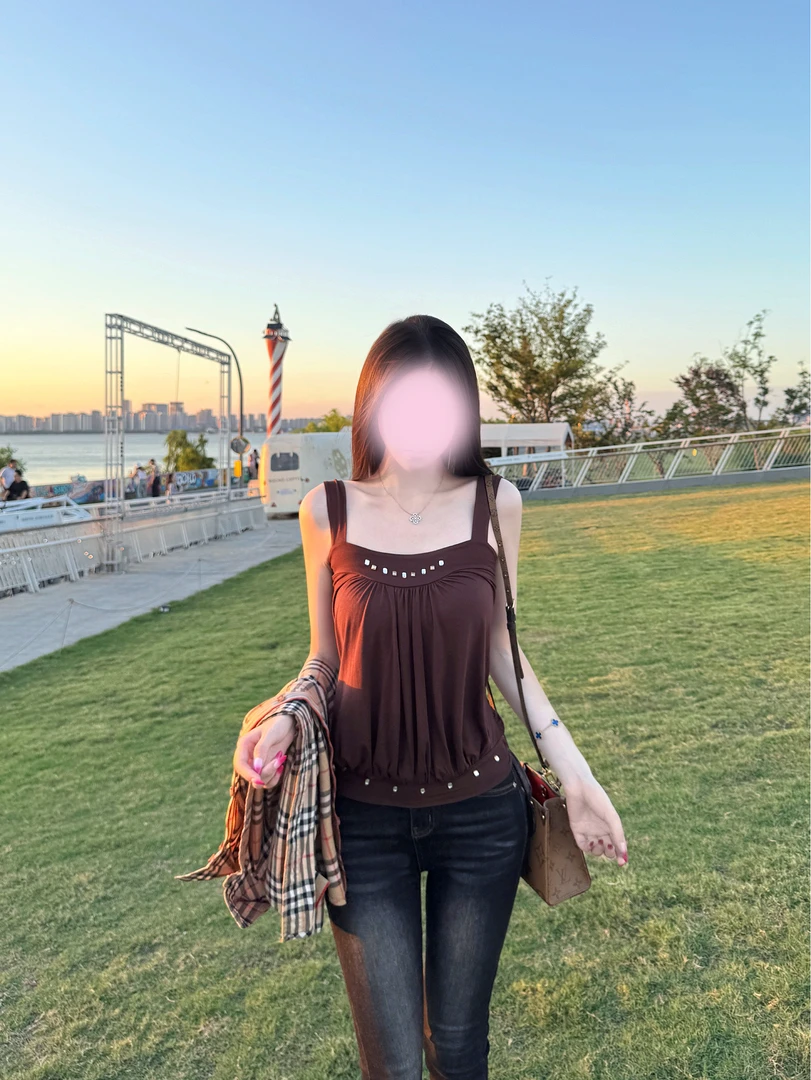 Luuu7丰胯系列~中腰韩女丰胯修身提臀小脚裤7127·黑灰色 XS