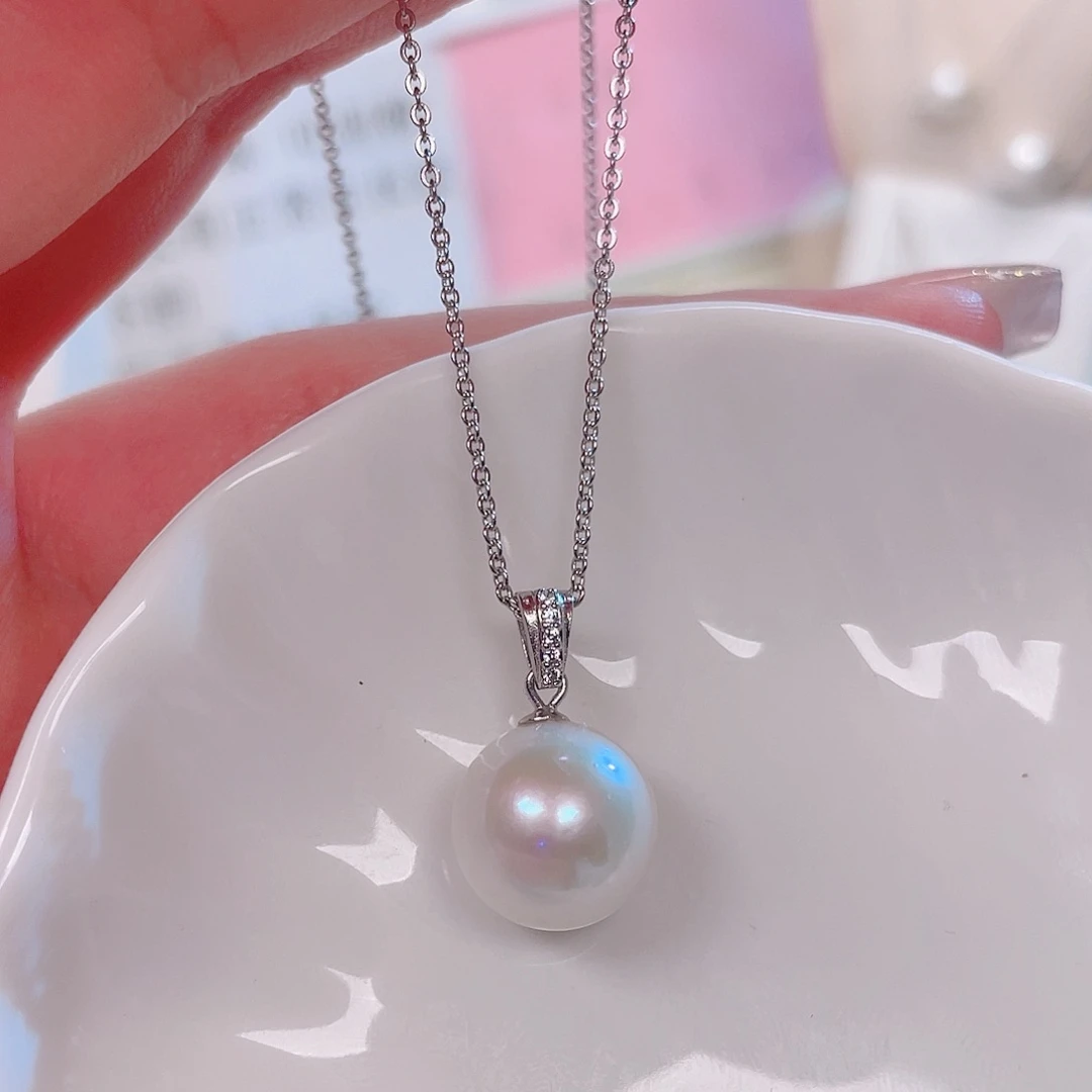 淡水珍珠颈饰银S925镶嵌