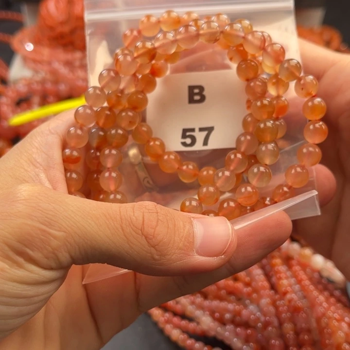 南红玛瑙未镶嵌多样性发货默认微瑕称重7mm