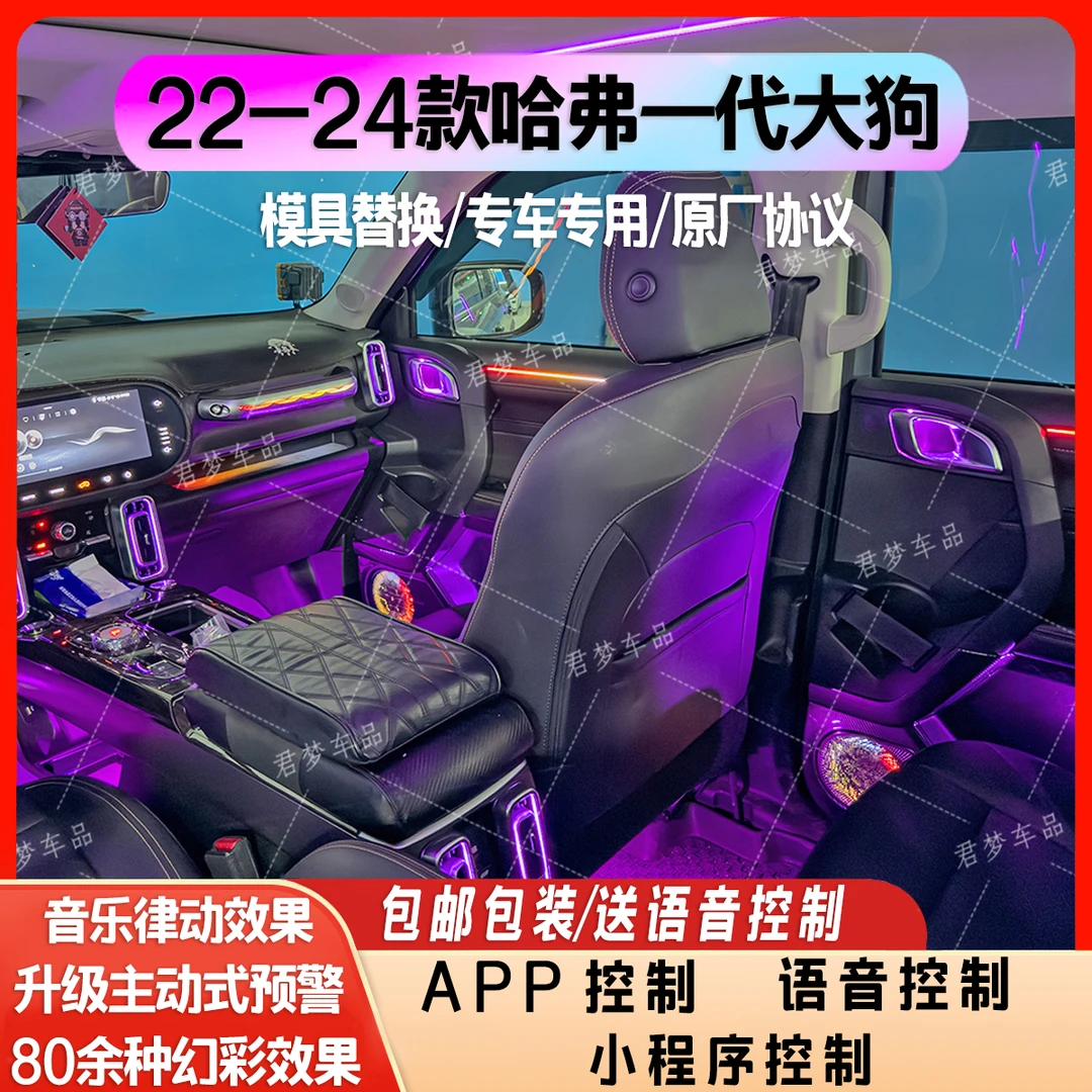 适用于22-24款一代大狗专用主动式动态光影幻彩氛围灯-全国包安装