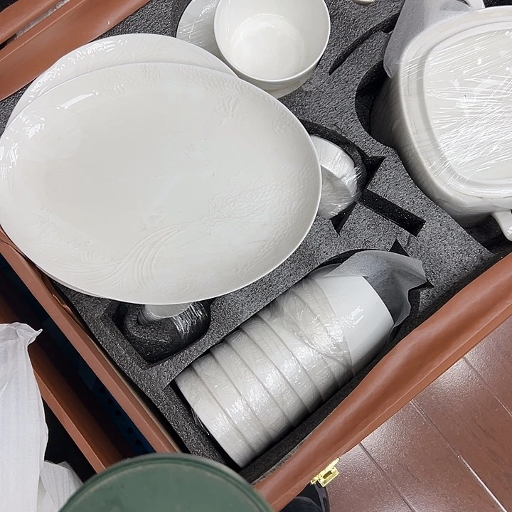 搪瓷尾货纯白套装1套