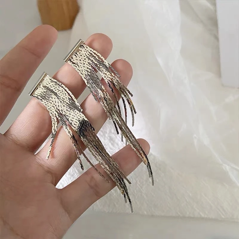 铜合金耳饰 时尚气质高级感流苏耳环