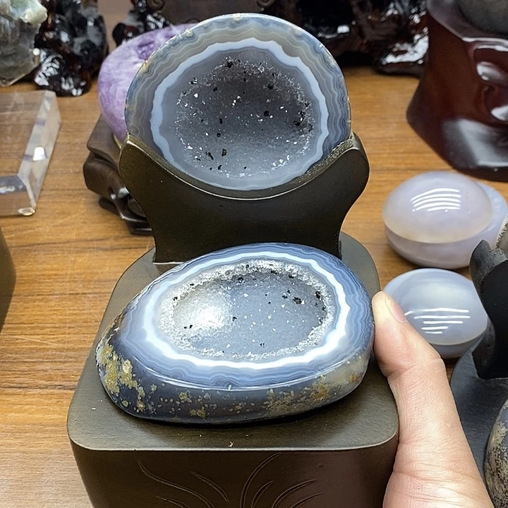 紫晶未镶嵌摆件聚宝盆