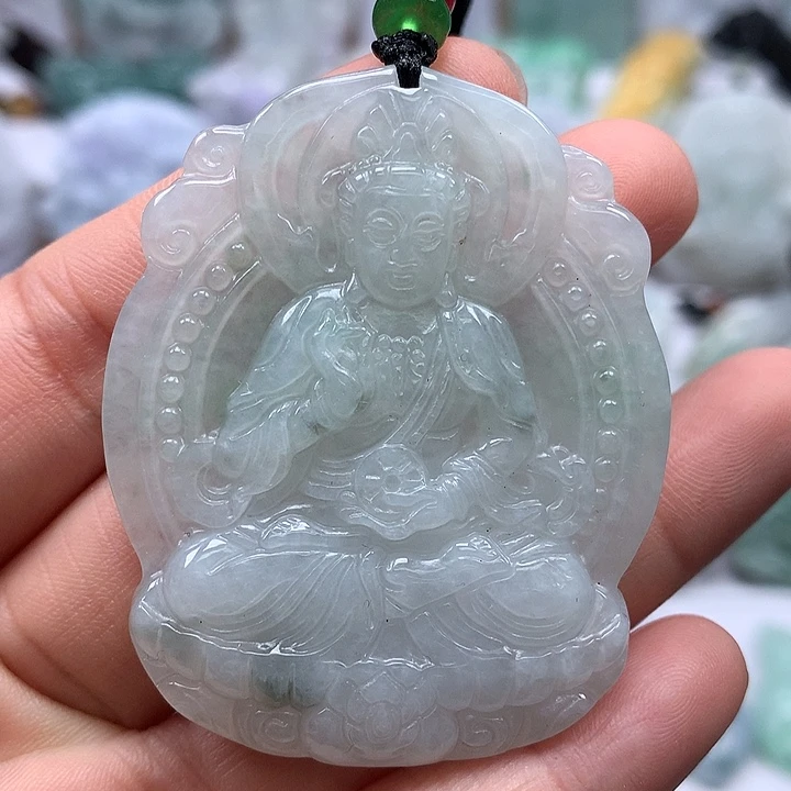 翡翠未镶嵌颈饰时来运转观音福利