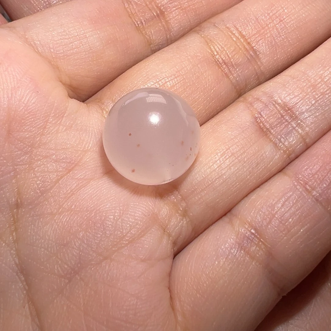 玛瑙/玉髓珠宝奇石未镶嵌小***花荔枝冻圆珠