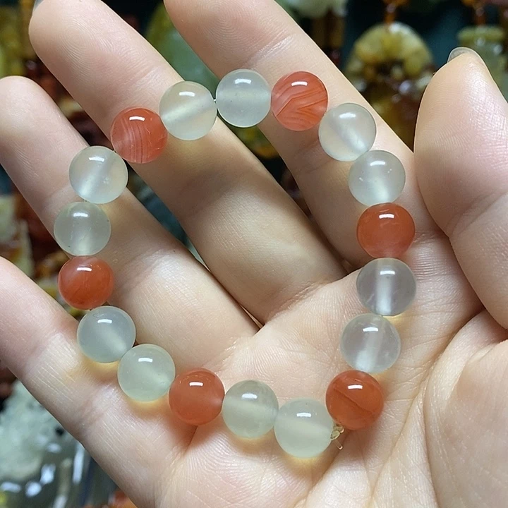 未镶嵌蛇纹石玉手链