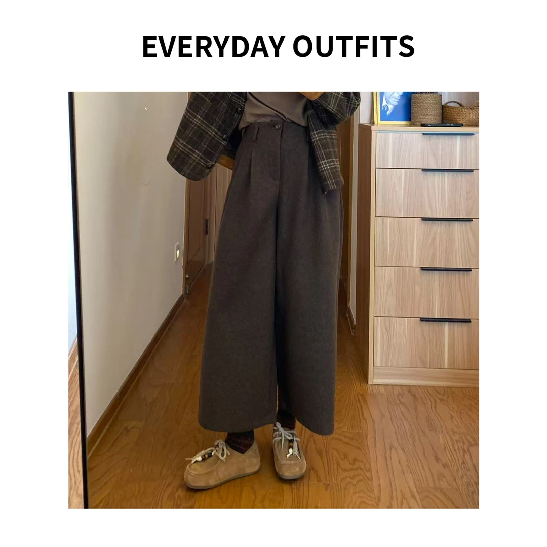 RIDA. 毛呢裙裤5Y26显瘦复古休闲百搭宽松秋季 2028