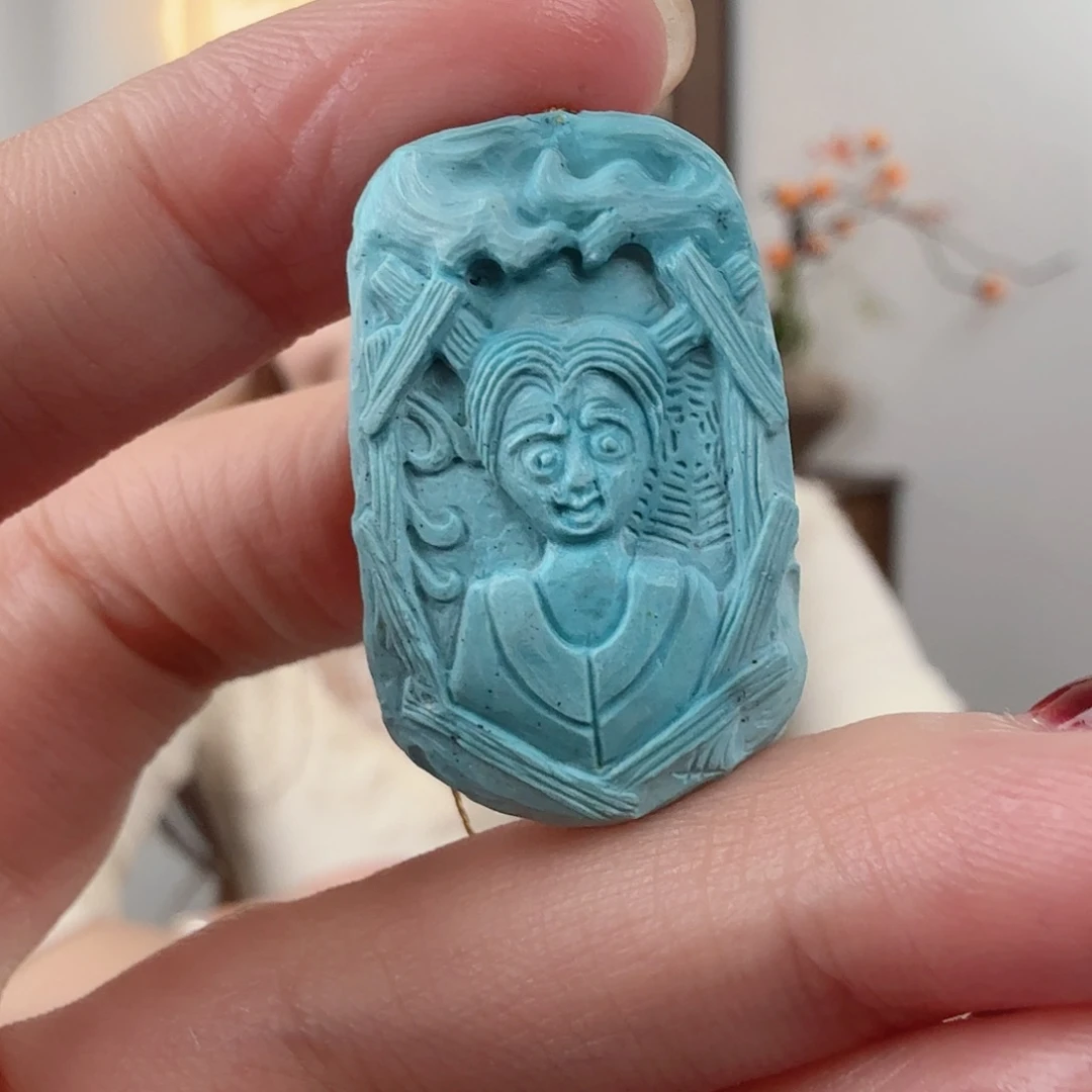 橙***子绿松石未镶嵌珠宝奇石