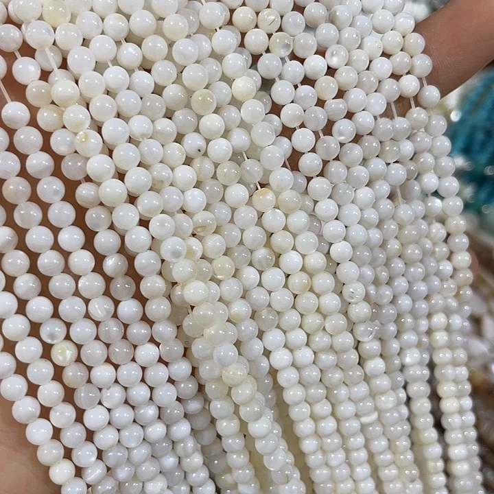 玛瑙/玉髓合金珠宝半成品3条4mm天然贝壳老鱼骨