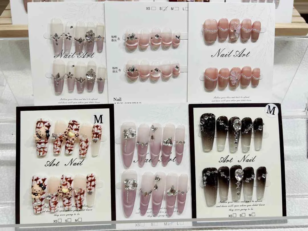 直播选款链接手工穿戴甲选完再拍没选拍下随机发默认微瑕NO退NO换