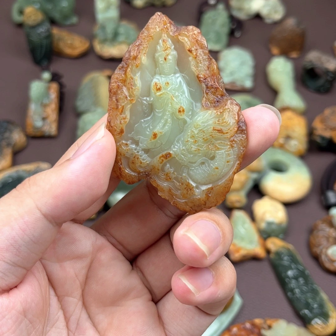 岫岩河磨玉（透闪石质玉）未镶嵌挂件