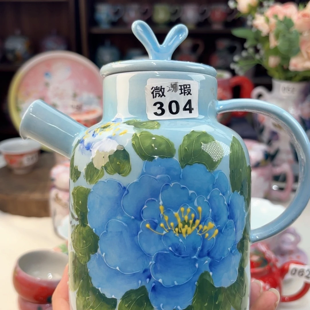 景德镇手绘高温釉下彩陶瓷茶具
