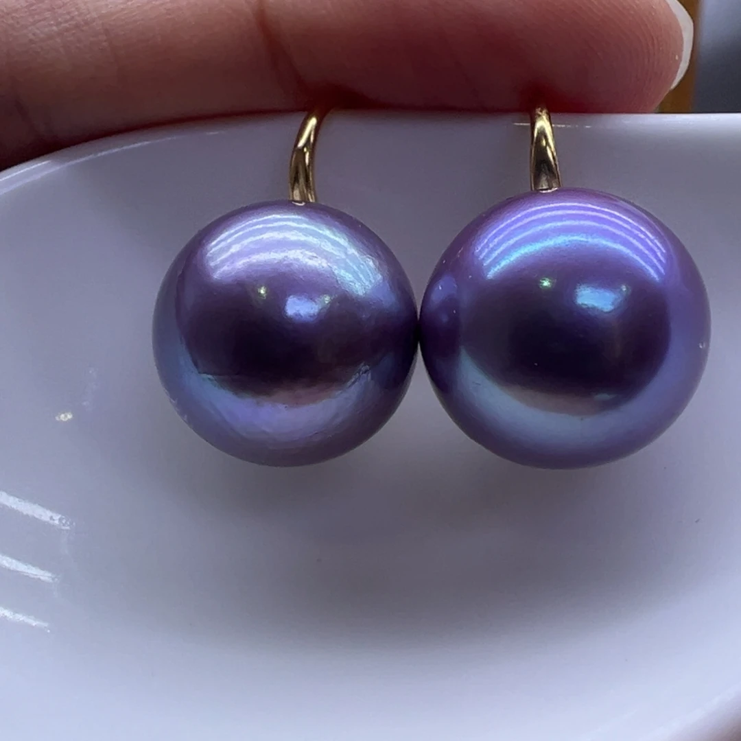 银S925镶嵌耳饰淡水珍珠