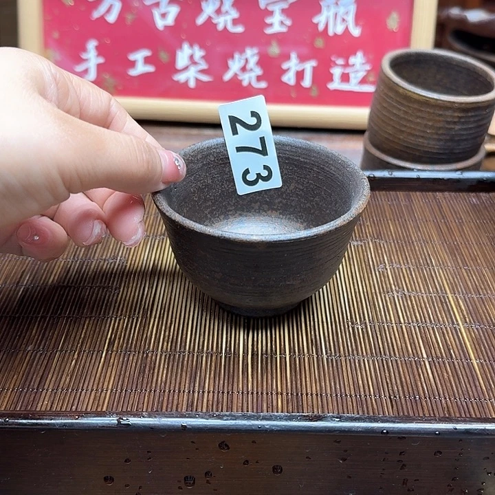 纯手工制作粗陶茶具