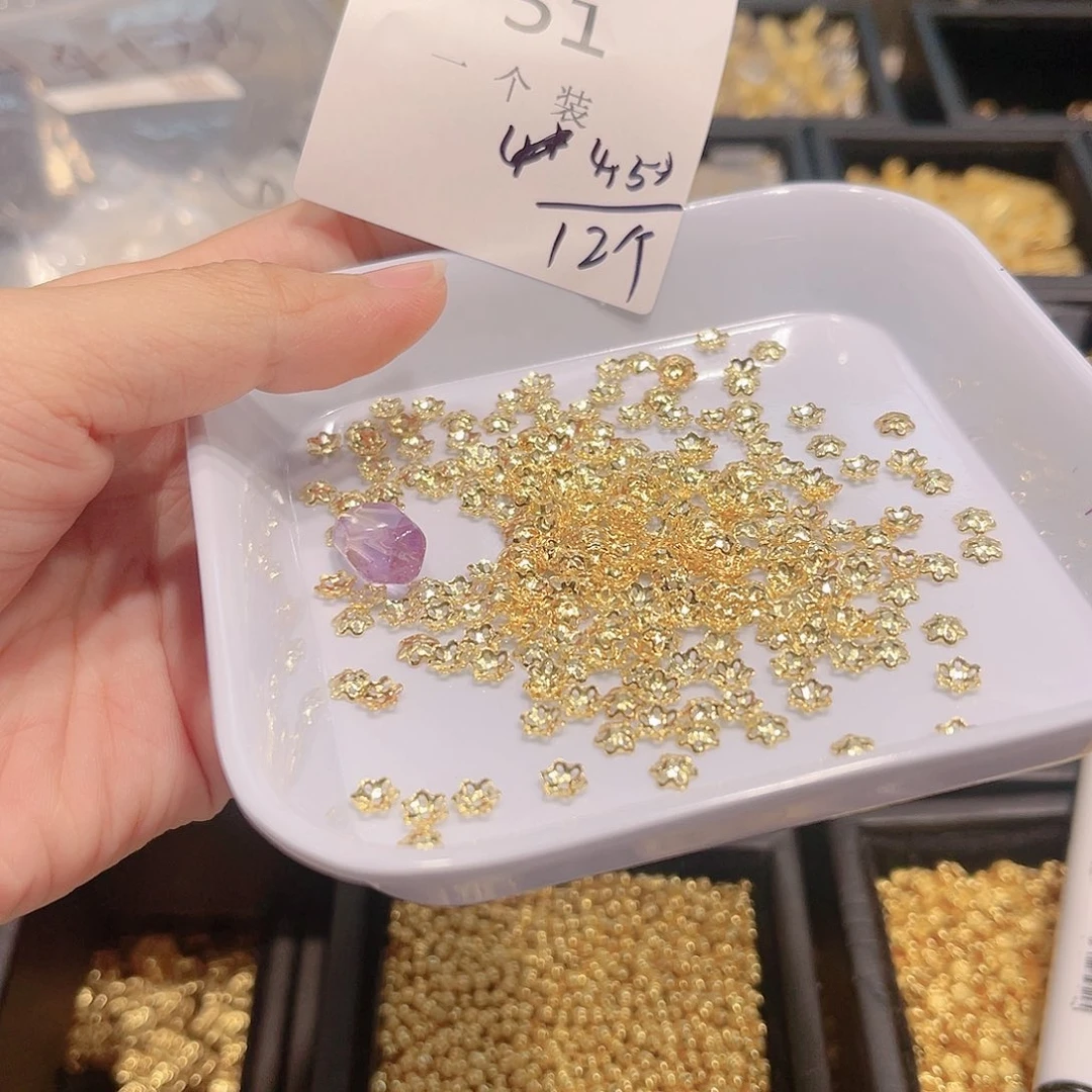 水晶珠宝半成品银S925镀金镶嵌51