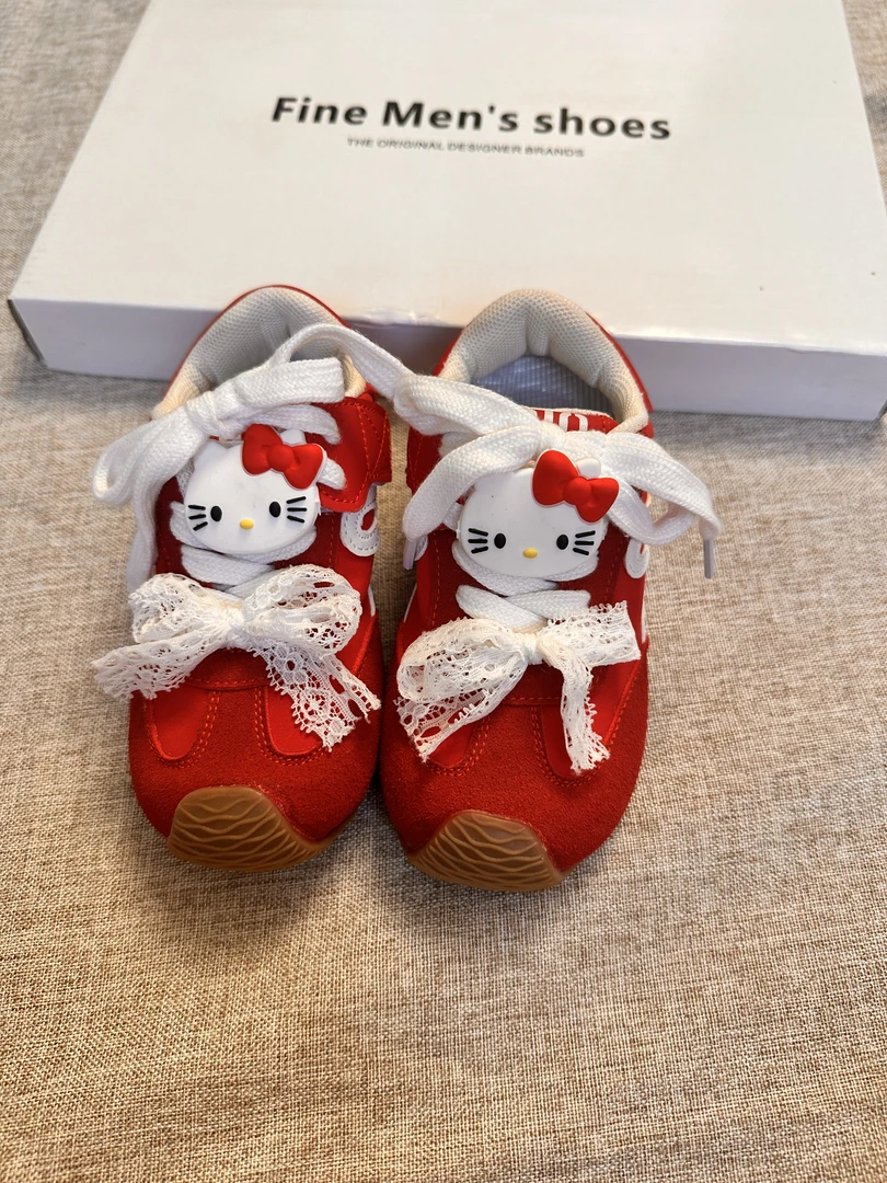 红色卡扣系列软底宝宝鞋运动鞋板鞋帆布鞋百搭复古儿童鞋子童鞋