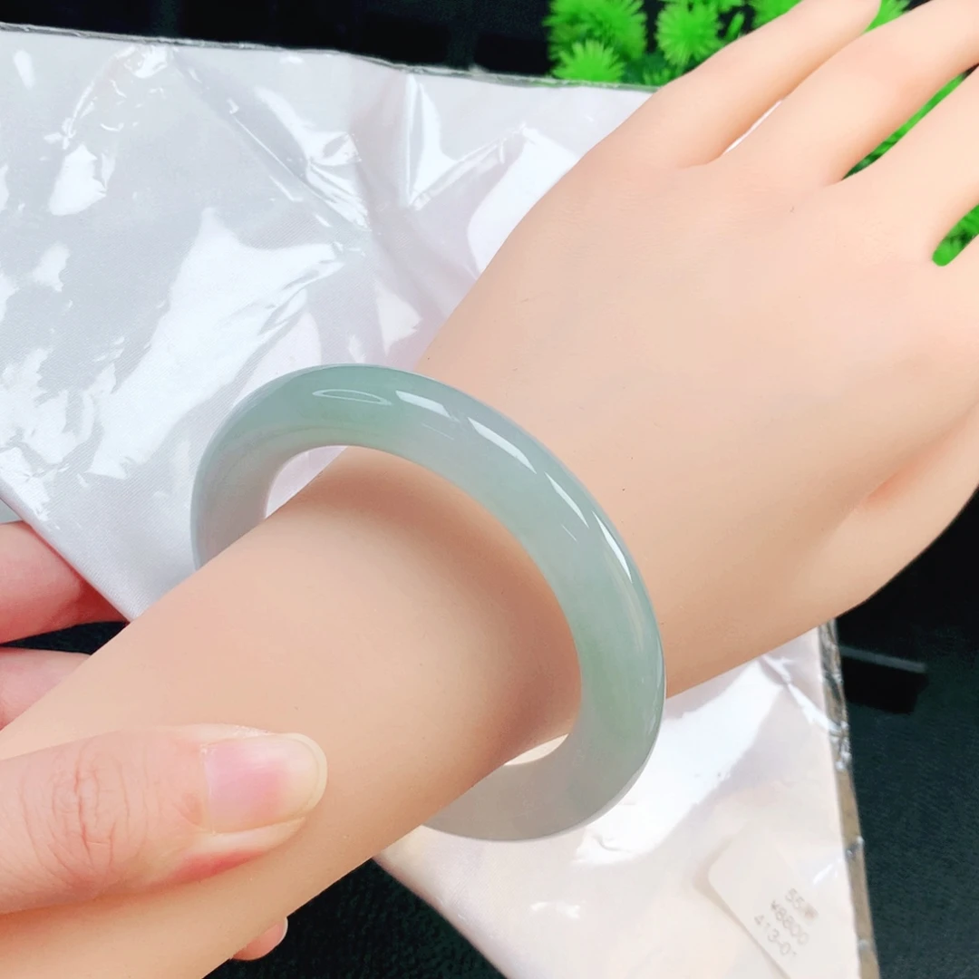 翡翠未镶嵌手镯55圈