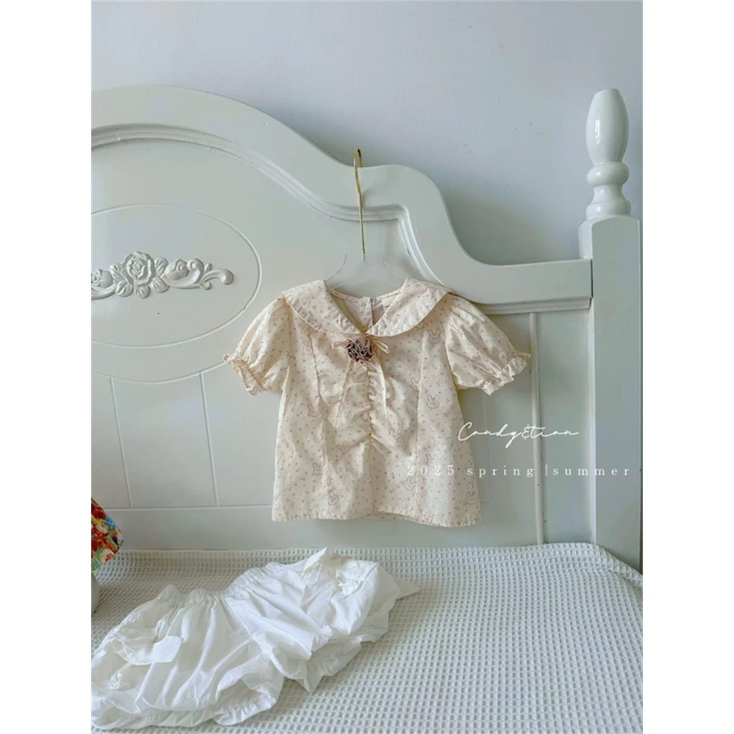 AC36~橙小7·25夏~印花娃娃衫XQ5205 粉色