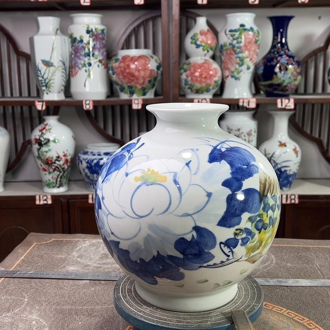 摆件陶景德镇陶瓷石荷为