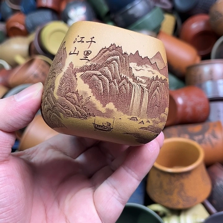 紫砂茶杯全手工紫砂主人杯